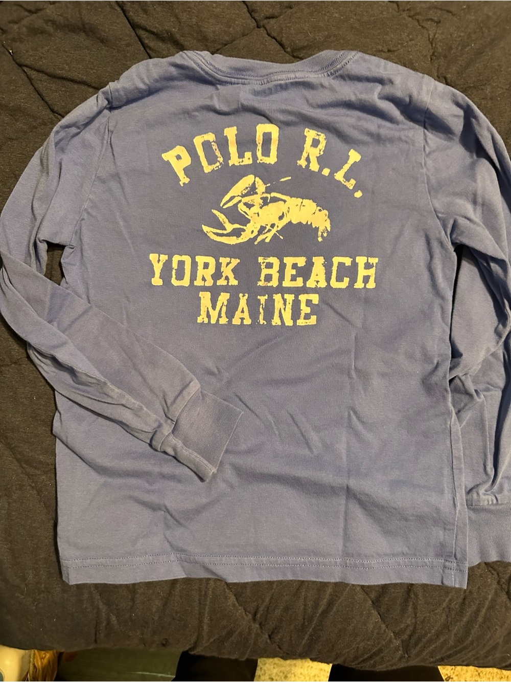 🐎Polo Ralph Lauren York Beach Maine Long Sleeve Tee - Light Blue